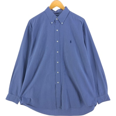 古着 ラルフローレン Ralph Lauren BLAKE 長袖 ボタンダウンチェックシャツ メンズXL相当/eaa520295
