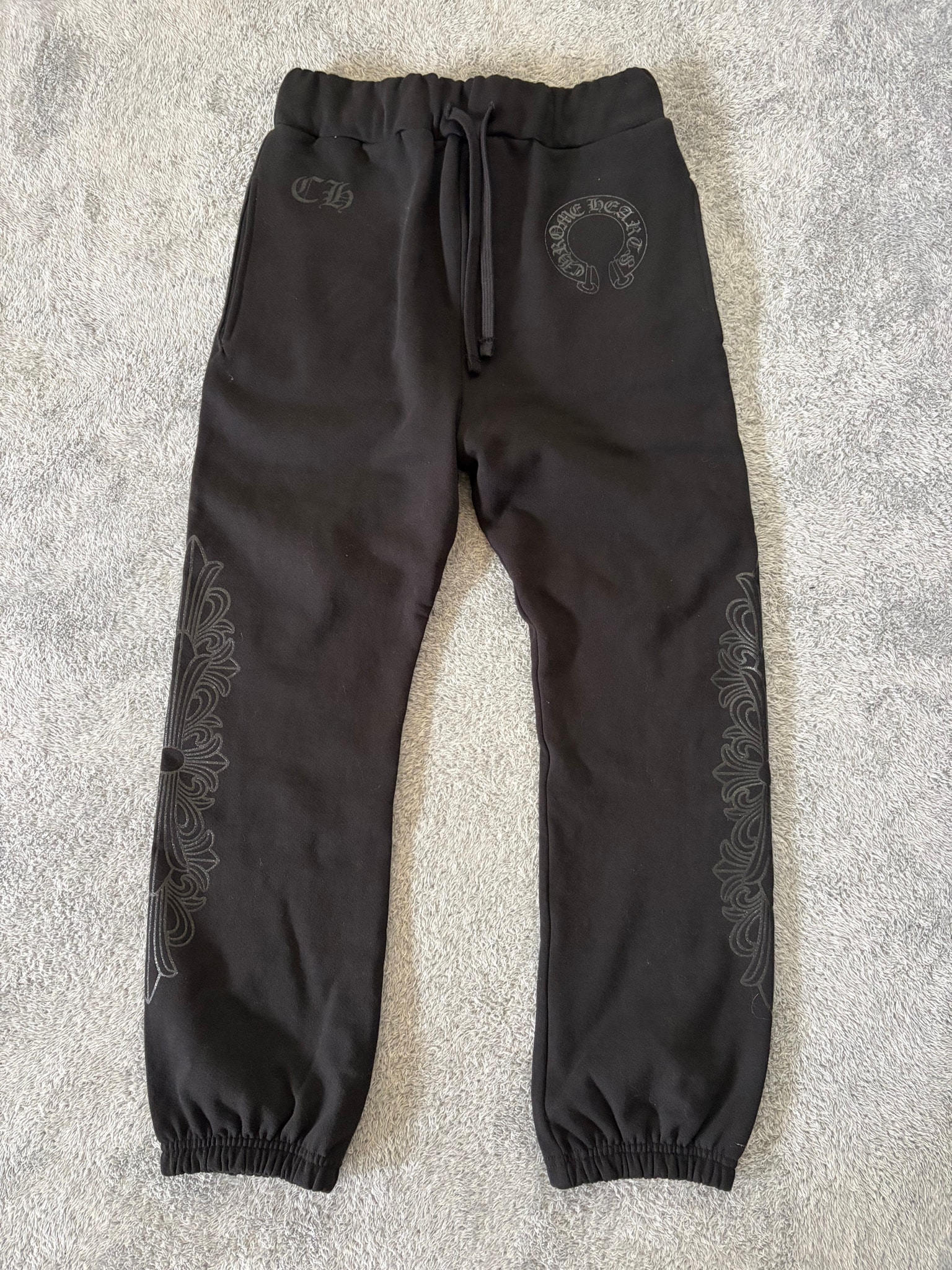 Chrome Hearts Floral Cross Sweatpants "Black"