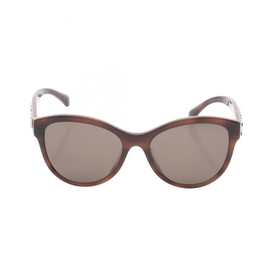 シャネル CHANEL ロゴ サングラス 衣料品 プラスチック レディース ブラウン系 【中古】