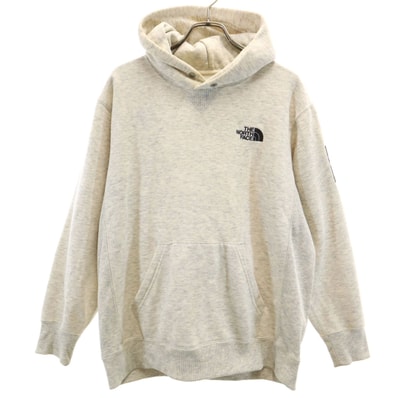 THE NORTH FACE ノースフェイス スクエアロゴ 長袖 スウェットパーカー M オートミール NT62039 アウトドア 裏起毛