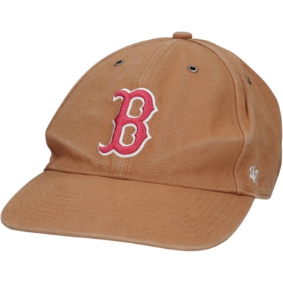 古着 カーハート Carhartt × '47 MLB BOSTON RED SOX ボストンレッドソックス ベースボールキャップ 6パネルキャップ フリーサイズ相当/gaa006850