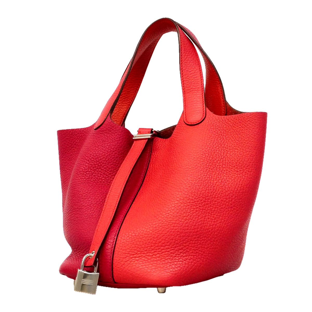 ★SALE【6he5865】エルメス ハンドバッグ ピコタンロックPMカザック トリヨンクレマンス ローズエクストリーム/ローズメキシコ/ルージュ シルバー金具 Y刻印【中古】レディース