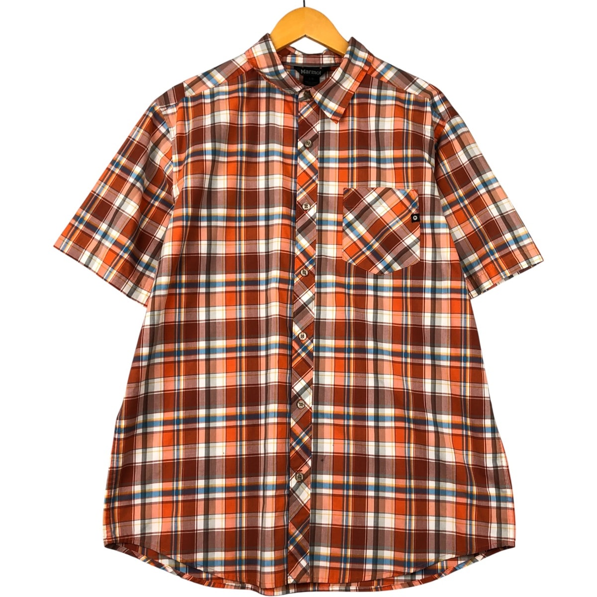 古着 マーモット Marmot 半袖 チェックシャツ メンズL相当/eaa584894