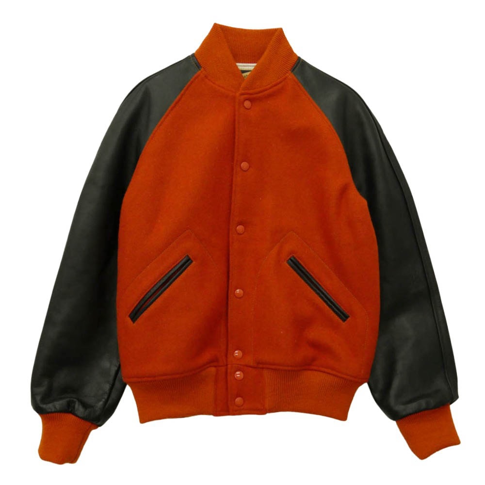 The REAL McCOY'S ザリアルマッコイズ SPORTSWEAR スポーツウェア レザー スタジアムジャンパー バーシティジャケット スタジャン ブルゾン マルチカラー系 38【中古】
