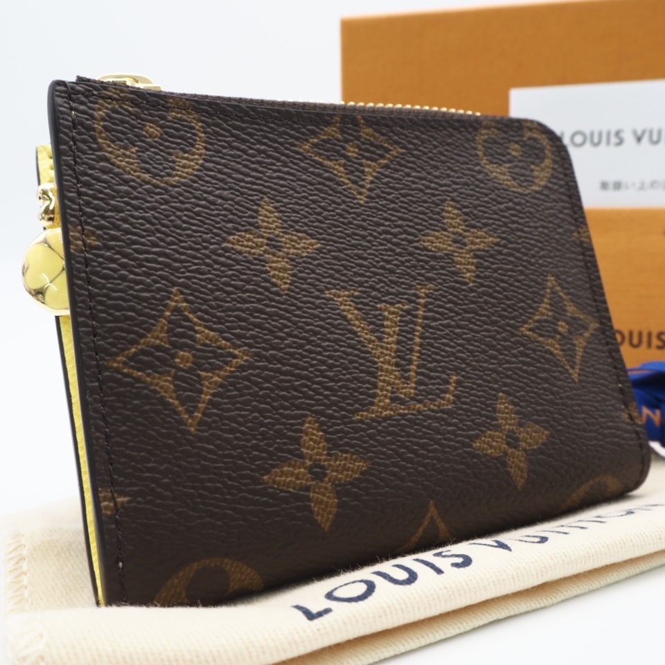極美品 LOUIS VUITTON ルイ・ヴィトン モノグラム ポルトフォイユ ノア コンパクト トニックイエロー RFID反応あり M25697 コインケース ブラウン ベージュ イエロー コーティングキャンバス レディース