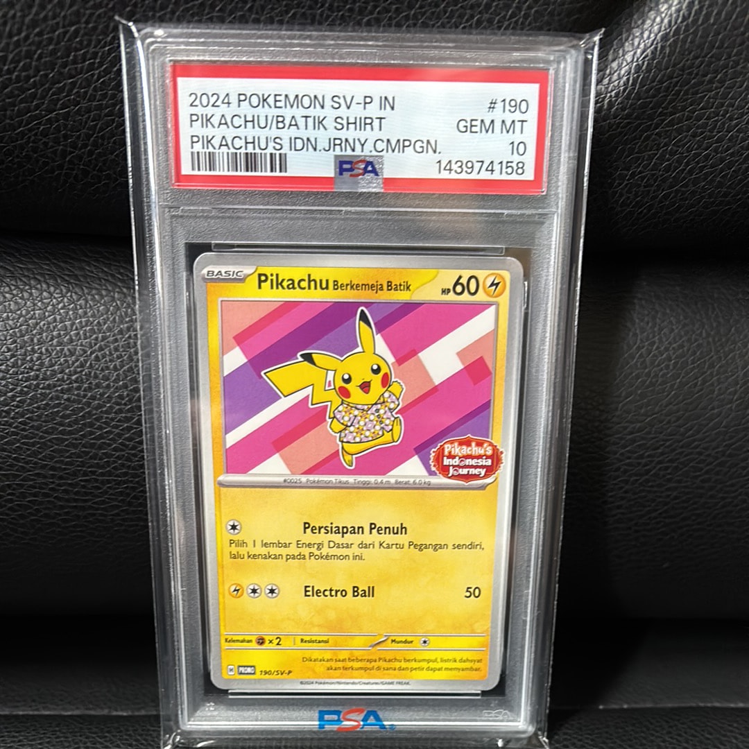 PSA10】バティックシャツを着たピカチュウ (フラワーピカチュウ柄) P