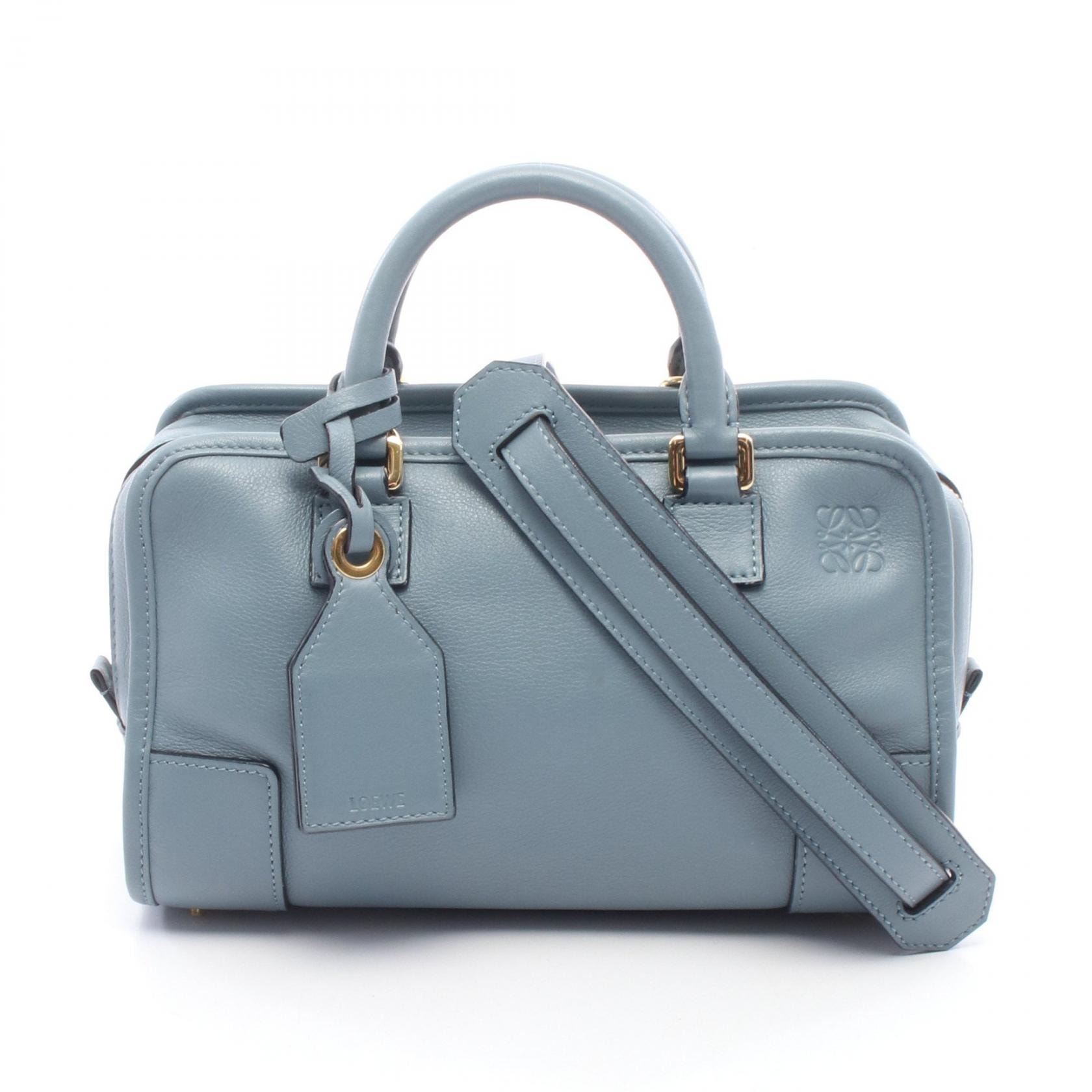 ロエベ LOEWE アマソナ23 2WAY ハンドバッグ バッグ レザー レディース ブルー系 【中古】