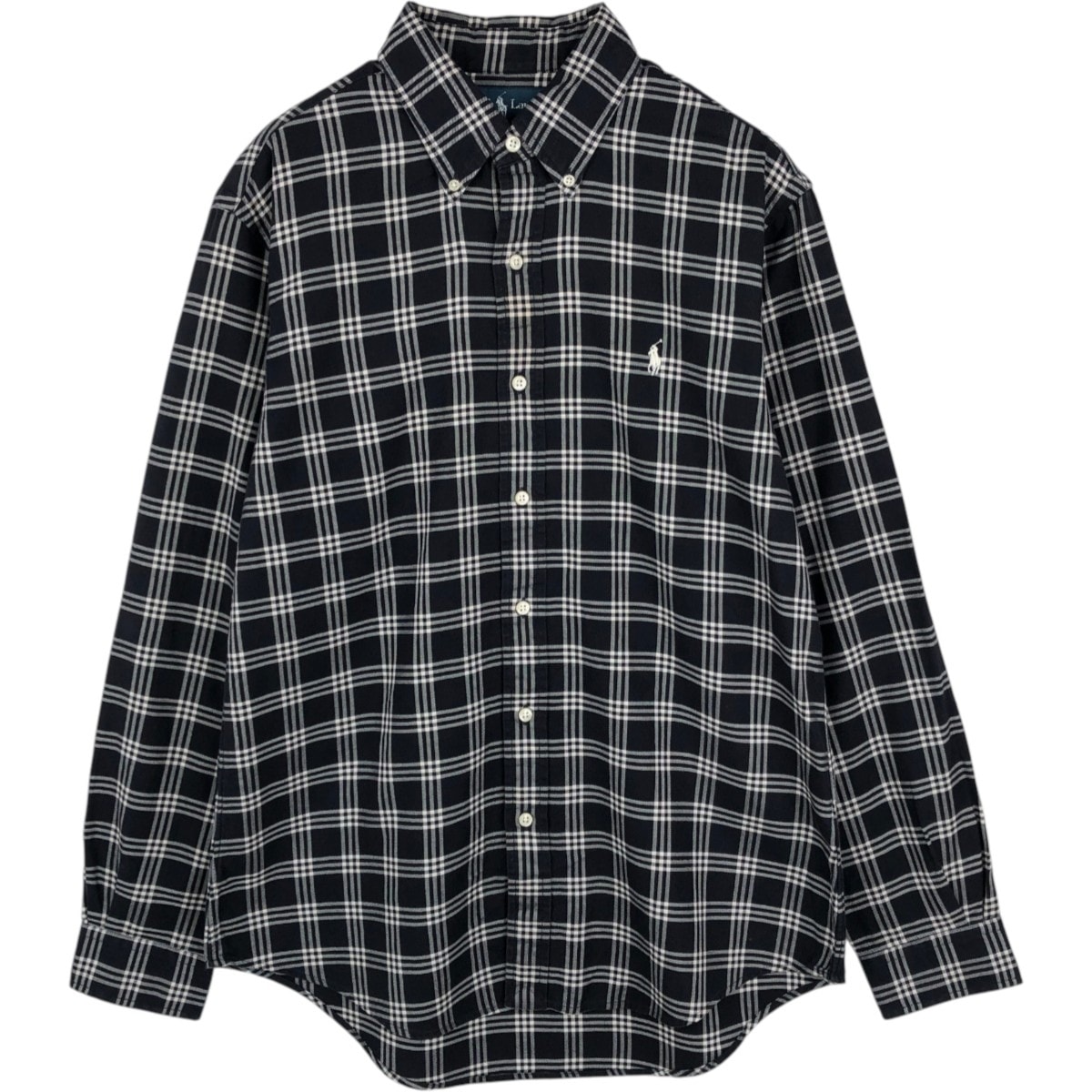 古着 ラルフローレン Ralph Lauren CUSTOM FIT 長袖 ボタンダウンチェックシャツ メンズM相当/eaa678106