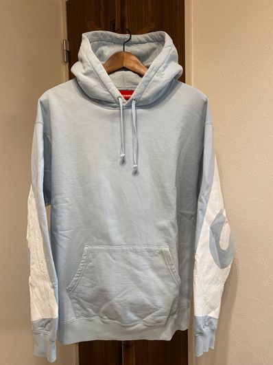 Supreme Big Logo Hooded Sweatshirt "Blue"