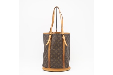 LOUIS VUITTON ルイ・ヴィトン モノグラム バケットGM M42236 ハンドバッグ ブラウン コーティングキャンバス レディース