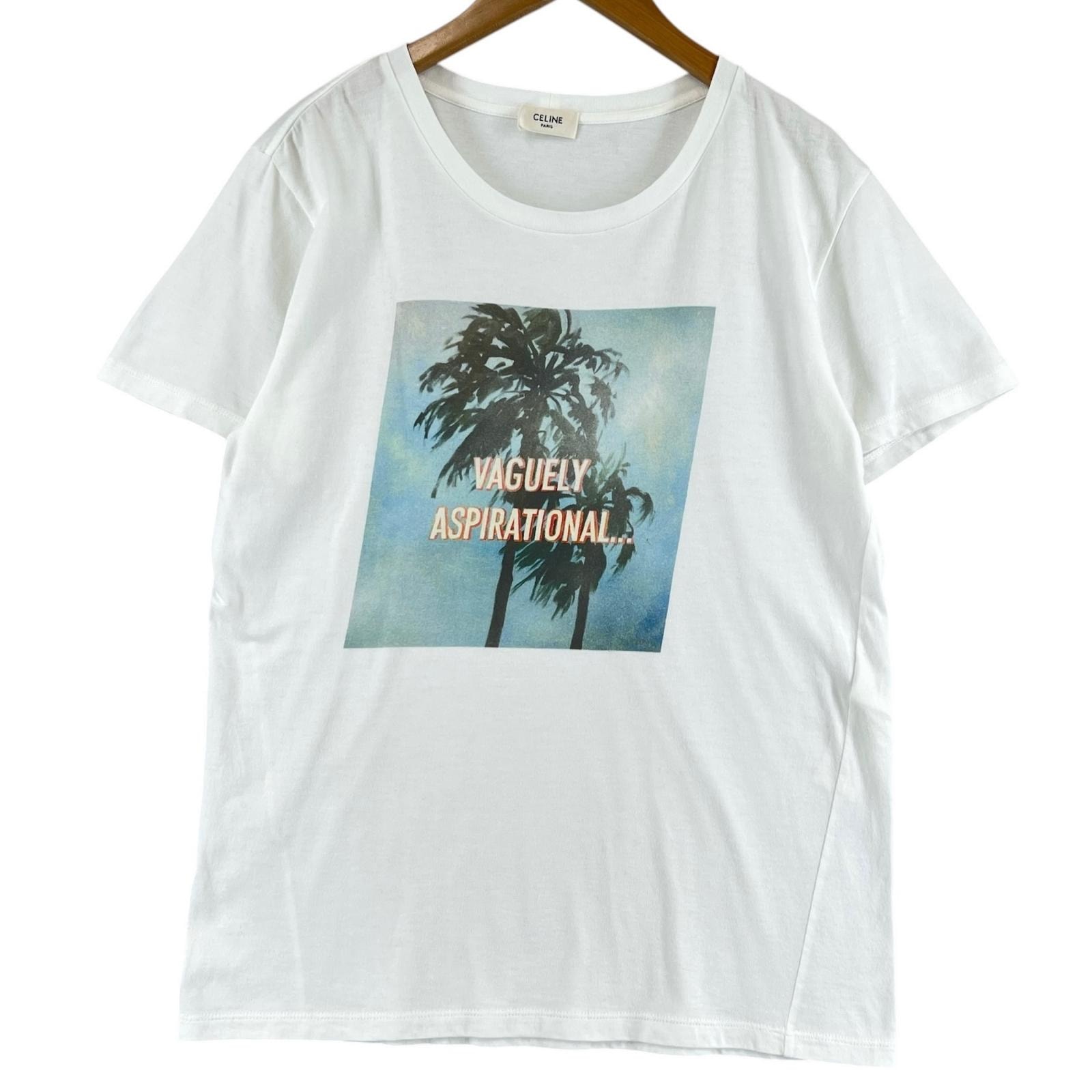 美品 セリーヌ 半袖Tシャツ ホワイト メンズ S 2X309812I