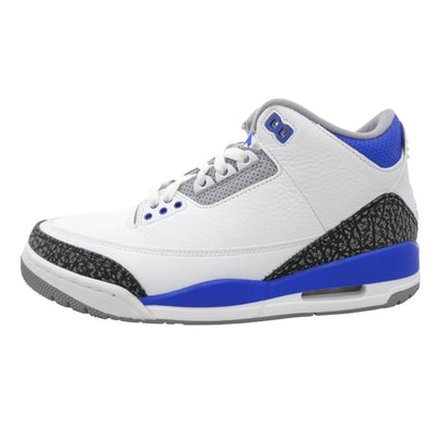 NIKE ナイキ スニーカー CT8532-145 Air Jordan 3 Racer Blue エアジョーダン3 レーサー ブルー ローカット スニーカー オフホワイト系 26cm【中古】