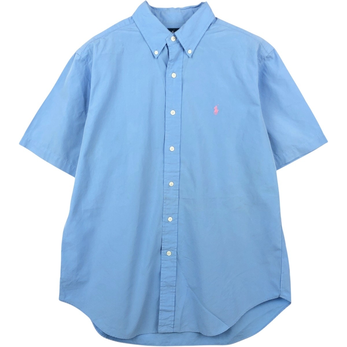 古着 ラルフローレン Ralph Lauren CLASSIC FIT 半袖 ボタンダウンシャツ メンズL相当/eaa665104