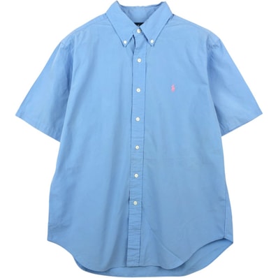 古着 ラルフローレン Ralph Lauren CLASSIC FIT 半袖 ボタンダウンシャツ メンズL相当/eaa665104