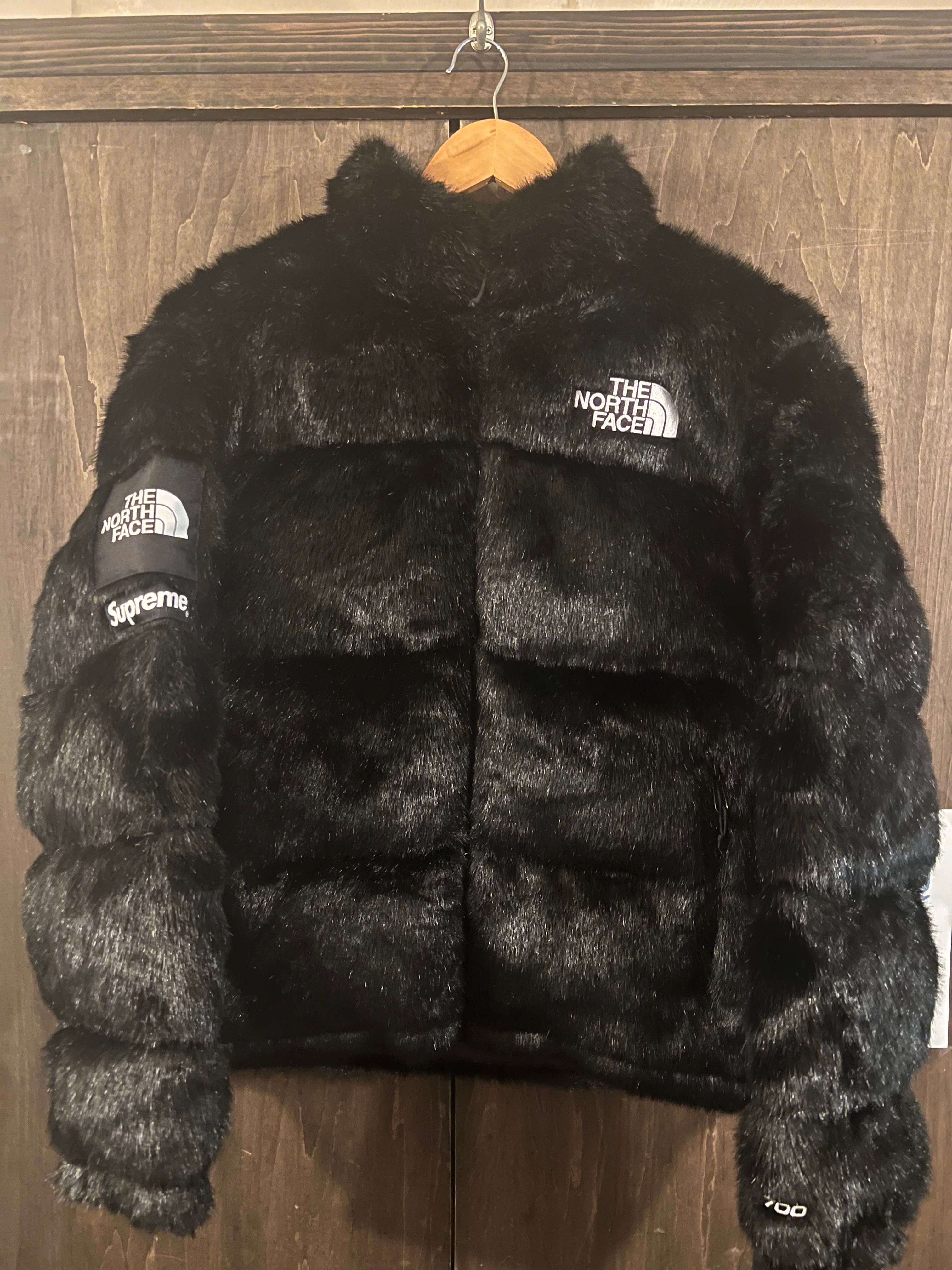 Supreme x The North Face Faux Fur Nuptse Jacket "Black"