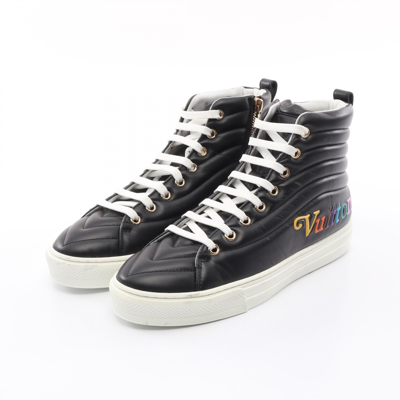 ルイ・ヴィトン LOUIS VUITTON ステラーライン スニーカー 靴 レザー レディース ブラック系 【中古】