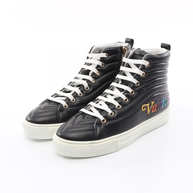 ルイ・ヴィトン LOUIS VUITTON ステラーライン スニーカー 靴 レザー レディース ブラック系 【中古】