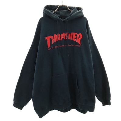 THRASHER スラッシャー 長袖 スウェットパーカー XL ブラック 裏起毛