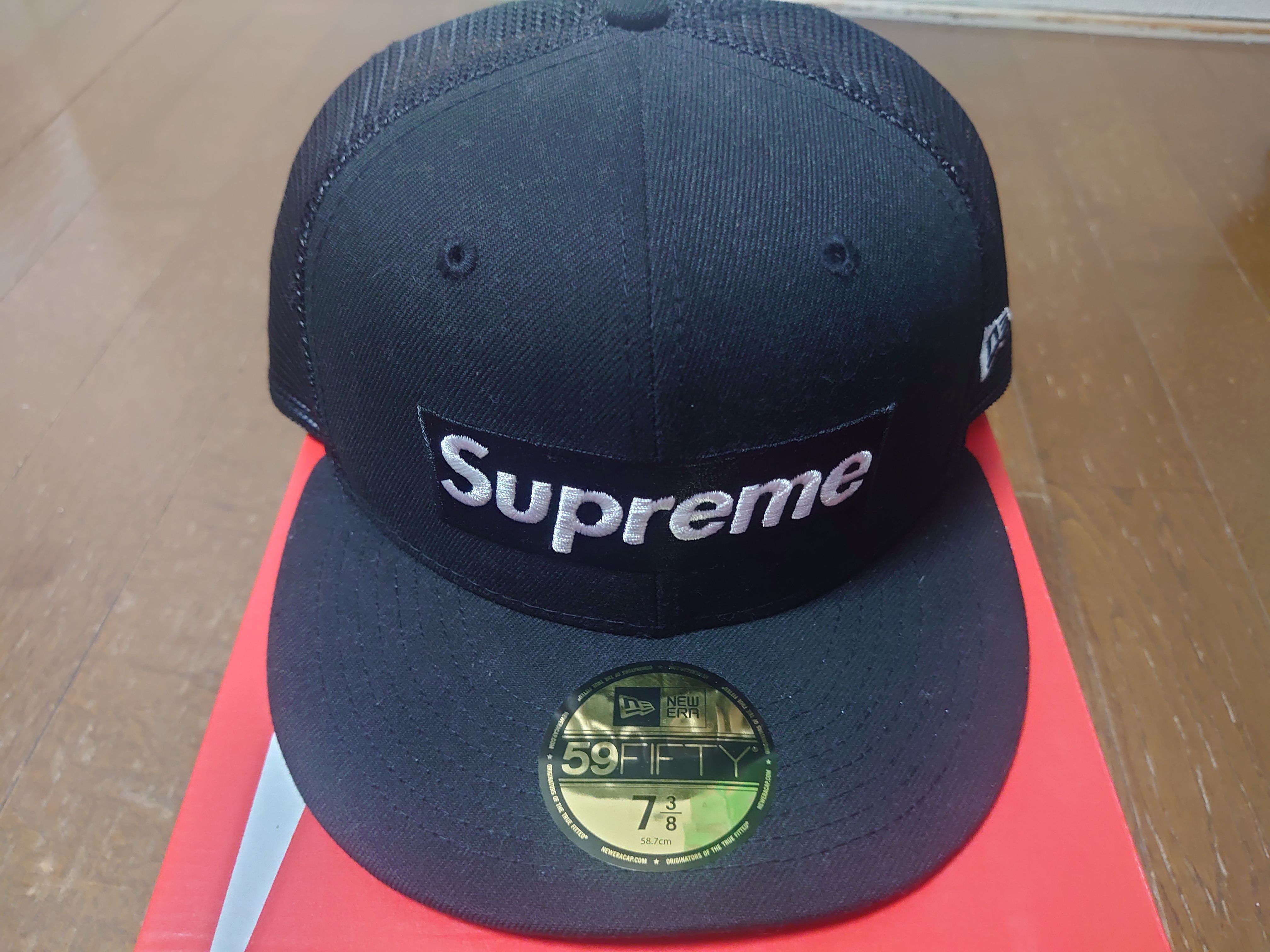 Supreme Box Logo Mesh Back New Era "Black" (22SS)
