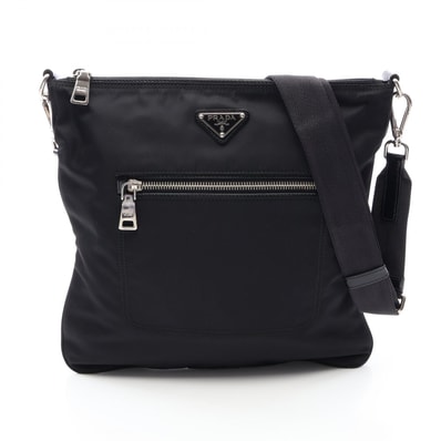 プラダ PRADA TESSUTO ショルダーバッグ バッグ ナイロン レザー レディース ブラック系 BT0715 【中古】