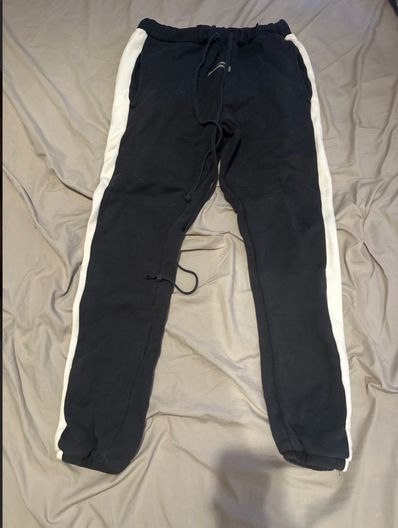 FEAR OF GOD ESSENTIALS Side Stripe Sweatpants (FW19) "Black"