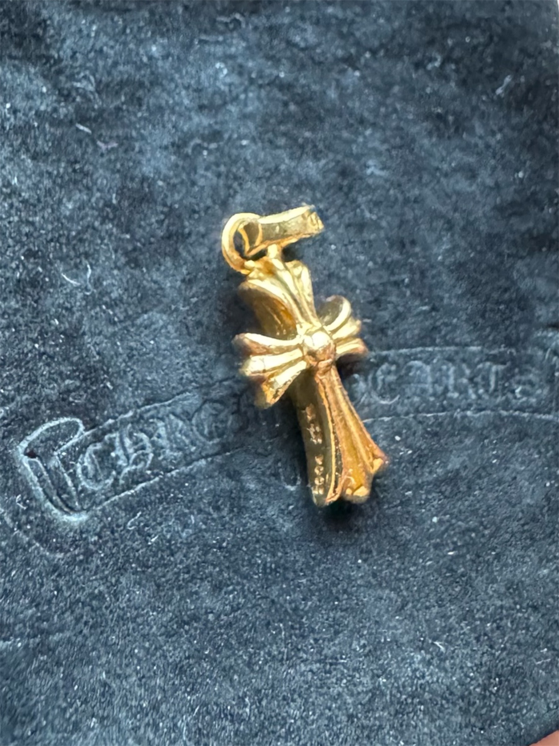 Chrome Hearts CH Cross Baby Fat Charm 22K "Gold"