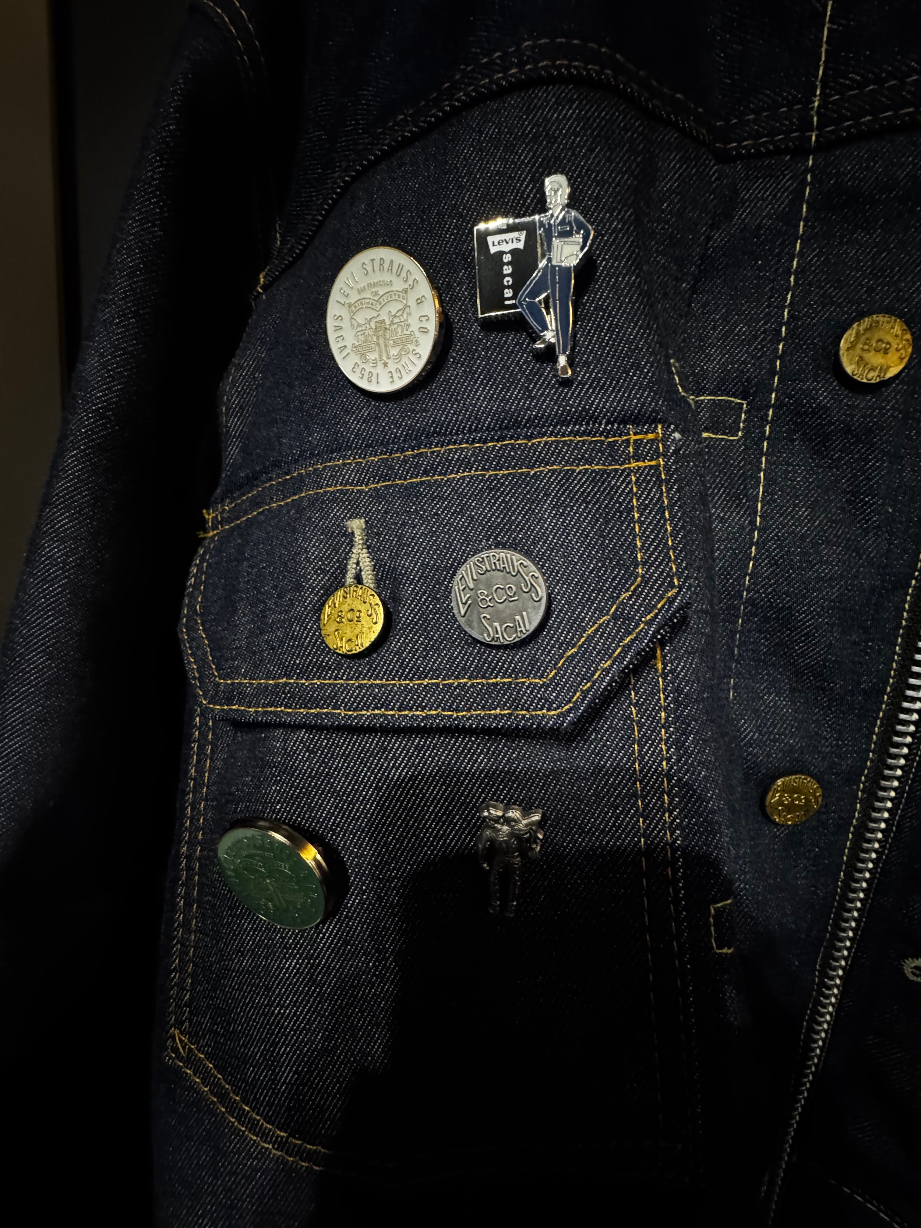 sacai x LEVI'S Men's Denim x Nylon Twill Reversible Blouson "Indigo/Black"