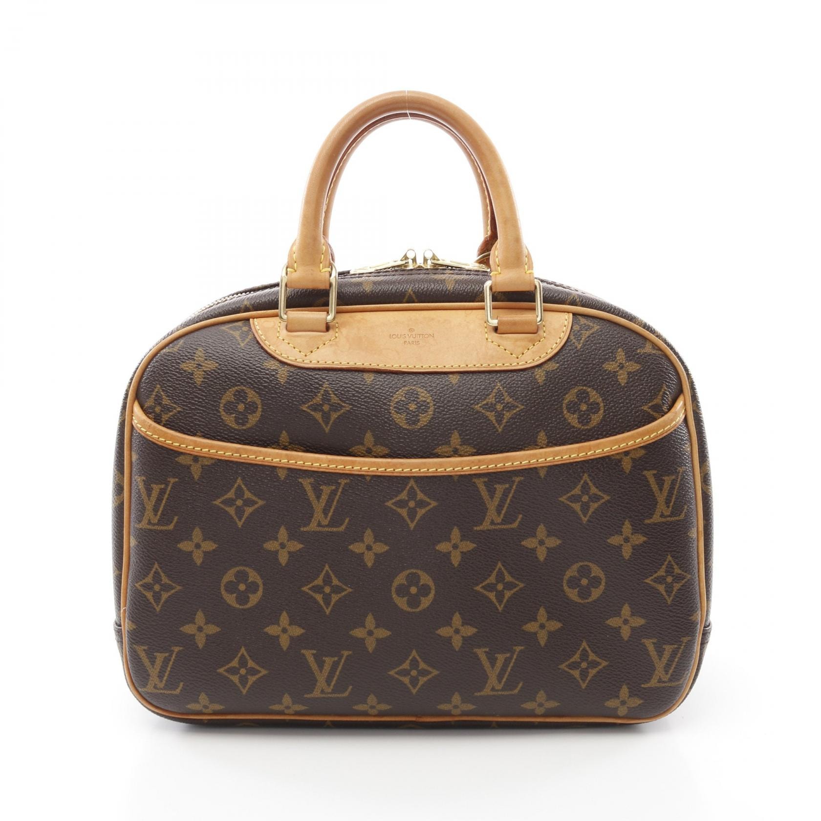 ルイ・ヴィトン LOUIS VUITTON トゥルーヴィル ハンドバッグ バッグ PVCコーティングキャンバス レザー モノグラム レディース ブラウン系 M42228 【中古】