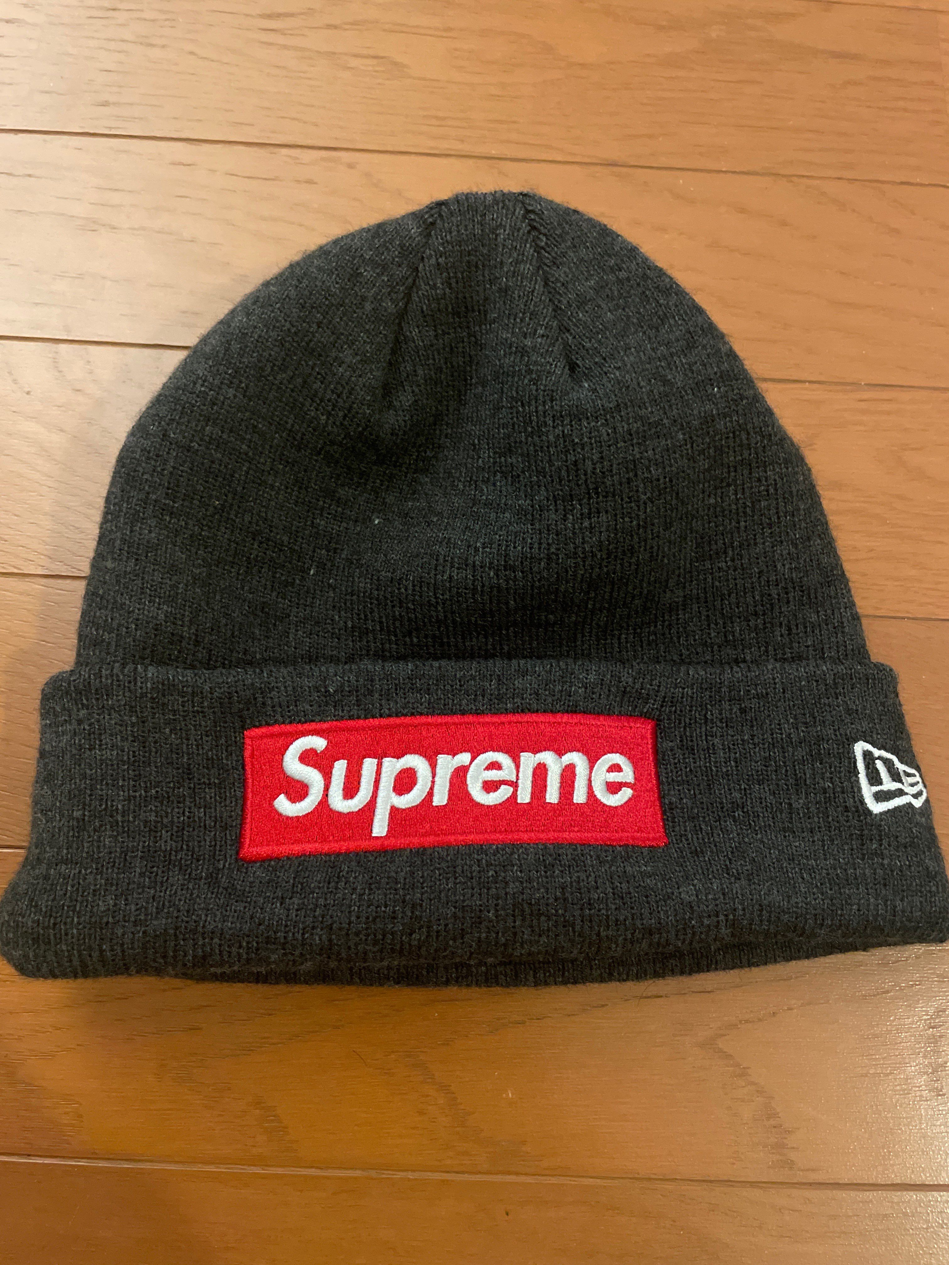 Supreme New Era® Box Logo Beanie "Charcoal" (21FW)