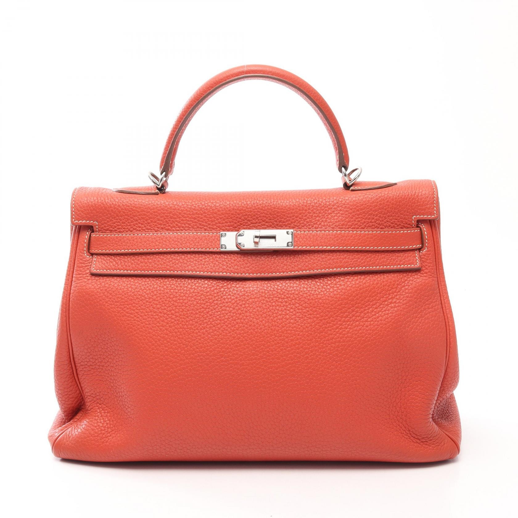 エルメス HERMES ケリー35 2WAY 内縫い ハンドバッグ バッグ レザー トリヨンクレマンス トリヨンクレマンス ピンク □N刻印(2010年製造) レディース ピンク系 【中古】