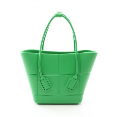 ボッテガヴェネタ BOTTEGA VENETA ザ アルコ ハンドバッグ バッグ ラバー レディース グリーン系 691194 【中古】