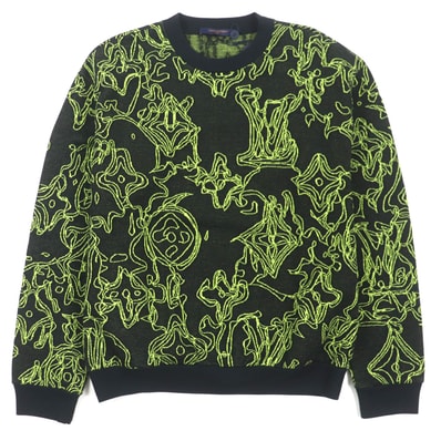 未使用品 ルイヴィトン
セーター ブラック ライム メンズ L