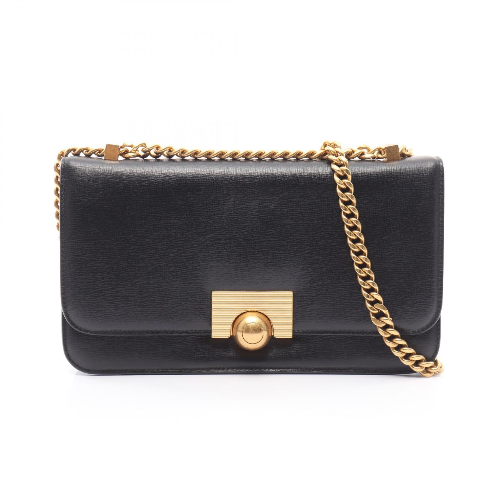 ボッテガヴェネタ BOTTEGA VENETA ザ クラシック ショルダーバッグ バッグ レザー レディース ブラック系 【中古】