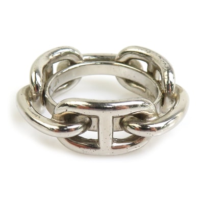 エルメス HERMES スカーフリング シェーヌダンクル メタル シルバー レディース【中古】 e61795