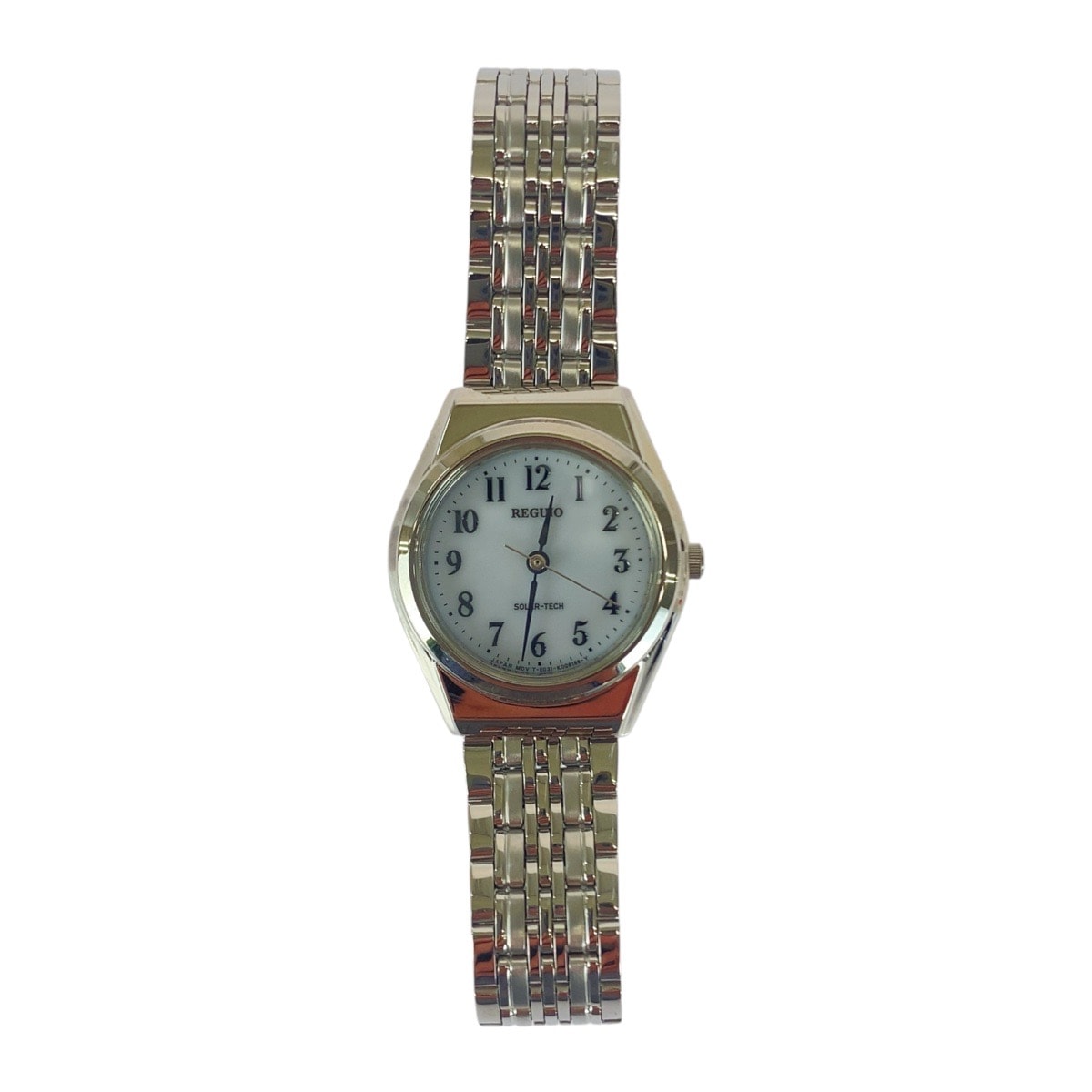 超美品 CITIZEN シチズン REGUNO シルバー ステンレススチール 腕時計 ソーラー ソーラー ホワイト文字盤 505852 【中古】
