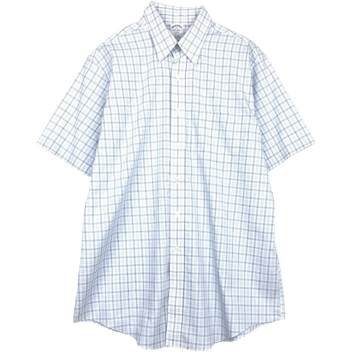 古着 ブルックスブラザーズ Brooks Brothers 半袖 ボタンダウン チェックシャツ メンズL相当/eaa655382