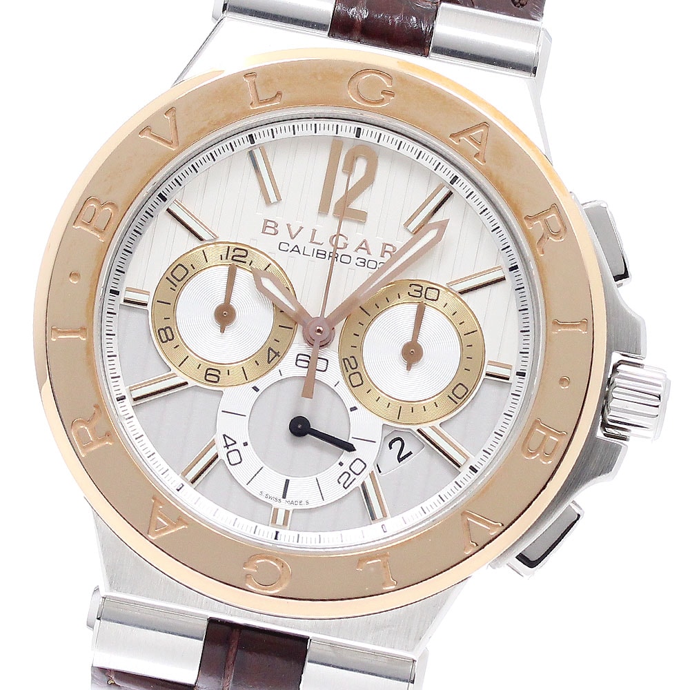 ☆良品 ブルガリ ディアゴノ カリブロ303 メンズ 【中古】