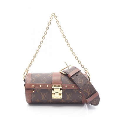 ルイ・ヴィトン LOUIS VUITTON パピヨン トランク ショルダーバッグ バッグ PVCコーティングキャンバス レザー モノグラム レディース ブラウン系 M57835 【中古】