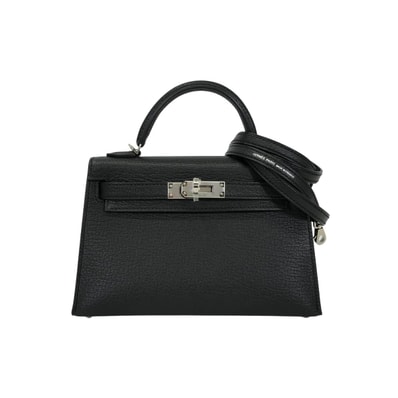 HERMES エルメス ショルダーバッグ ケリー ミニ ドゥ ケリー 20 ヴェルソ 黒 (ブラック)/オリガン シェーブルミゾル シルバー金具 W刻印 新品未使用