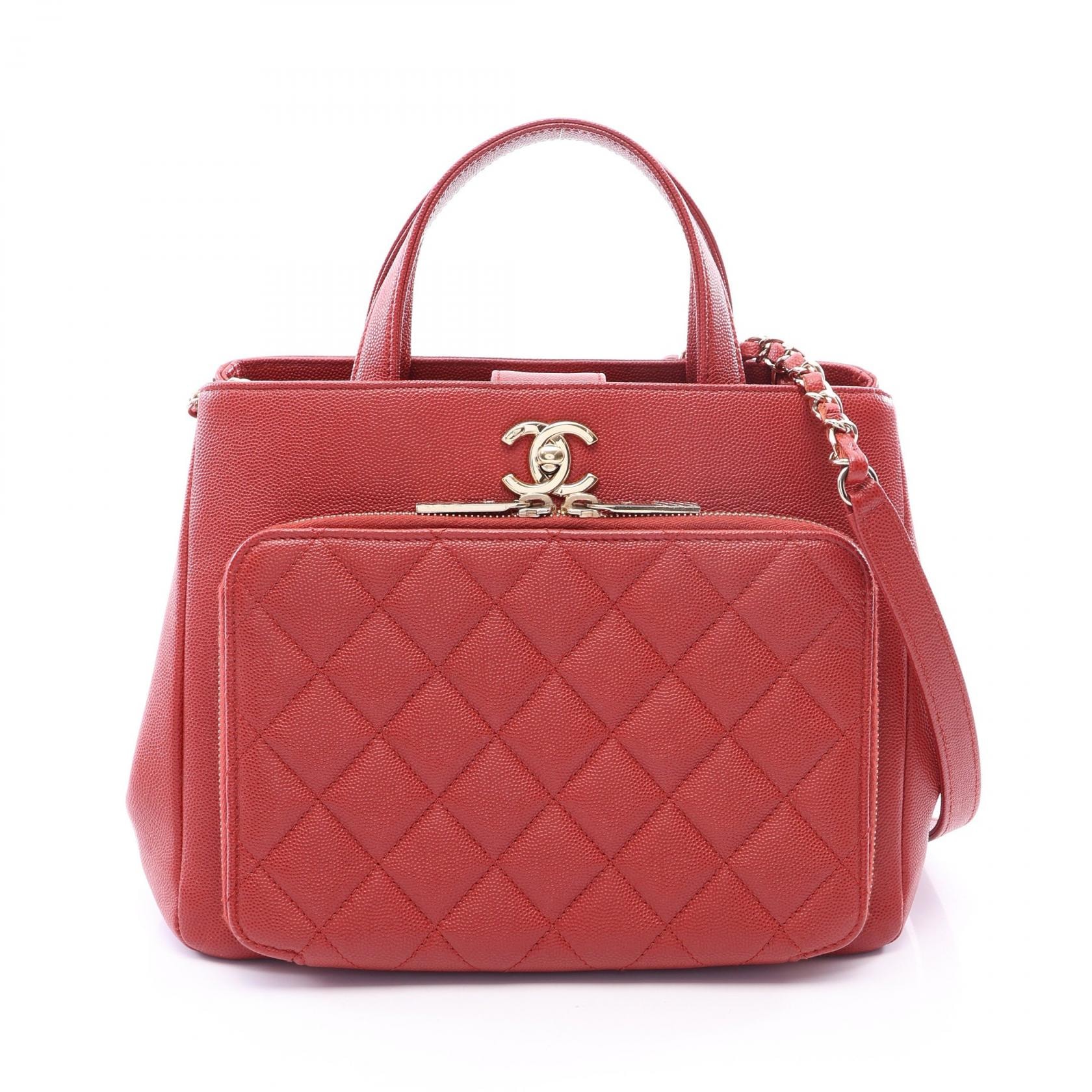 シャネル CHANEL ビジネスアフィニティ マトラッセ 2WAY ショルダーバッグ バッグ キャビアスキン(グレインドカーフ) レディース ボルドー系 【中古】