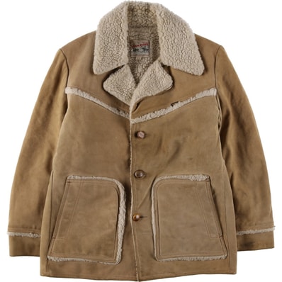 古着 70年代 リー Lee STORM RIDER ストームライダー ランチコート スエードボアジャケット USA製 メンズM相当 ヴィンテージ/evb033508