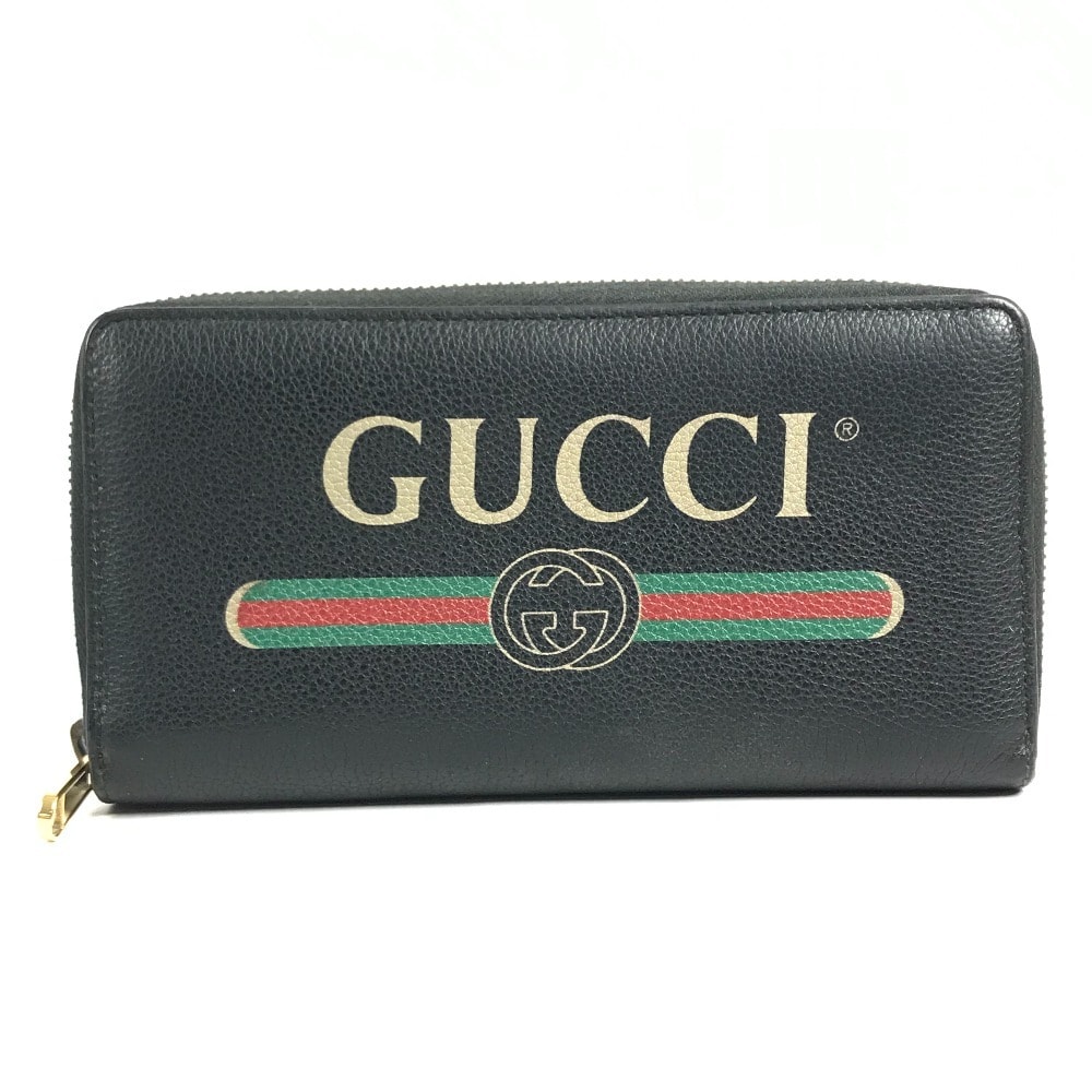 グッチ GUCCI ロゴ GGマーモント 644407 コンパクトウォレット 3つ折り財布 レザー ブラック