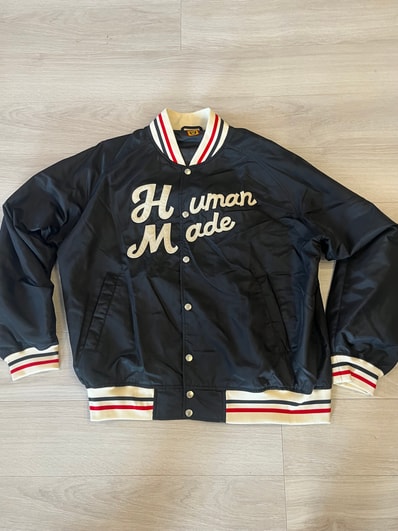 HUMAN MADE Nylon Stadium Jacket "Navy"
