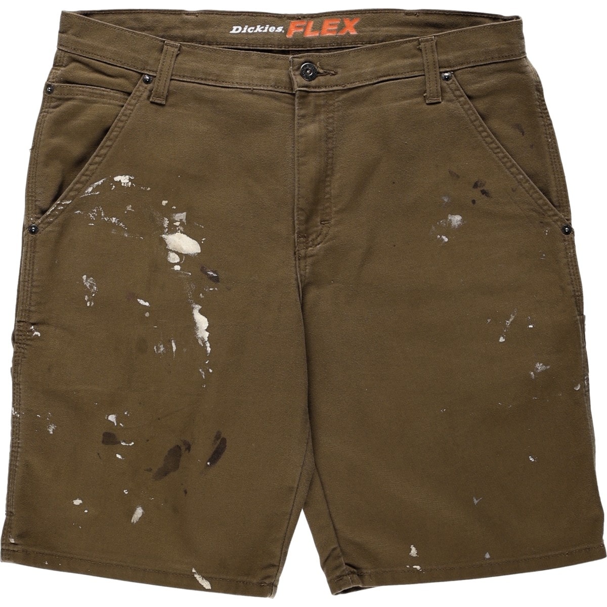 古着 ディッキーズ Dickies FLEX REGULAR ペイント ダック地ペインターショーツ ハーフパンツ メンズw36相当/eaa672101