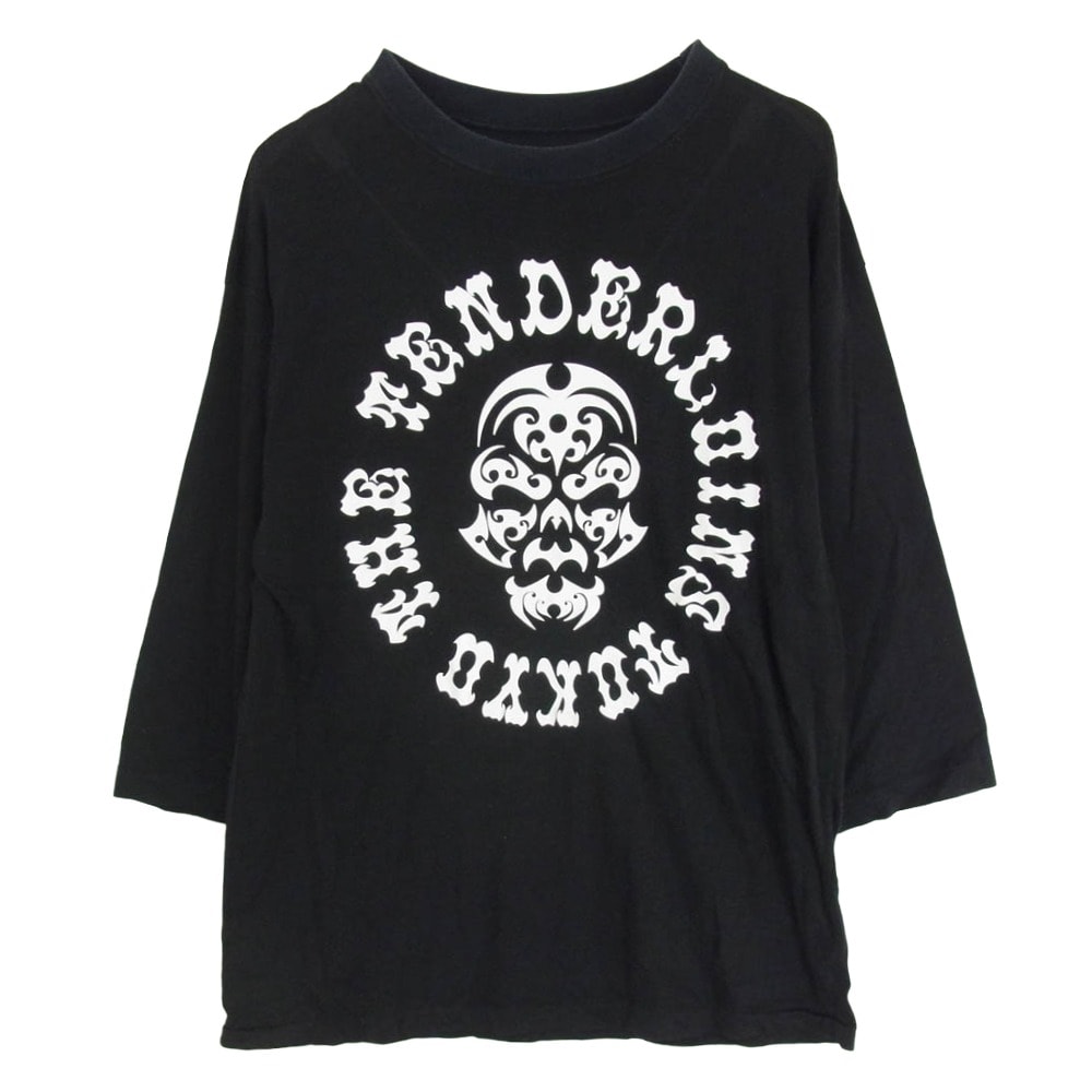 TENDERLOIN テンダーロイン Tシャツ T-RAYON NFL 3/4 BS ボルネオスカル レーヨン 七分袖 Tシャツ ブラック系 S【中古】