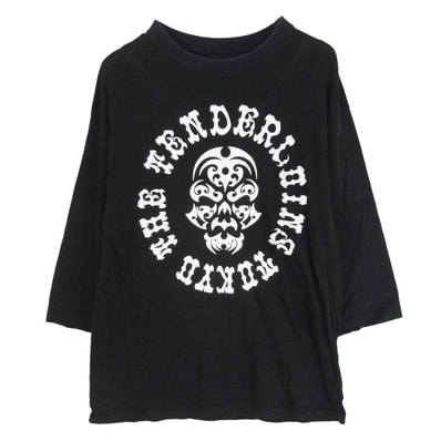 TENDERLOIN テンダーロイン Tシャツ T-RAYON NFL 3/4 BS ボルネオスカル レーヨン 七分袖 Tシャツ ブラック系 S【中古】