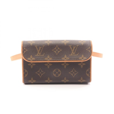 ルイ・ヴィトン LOUIS VUITTON ポシェットフロランティーヌ モノグラム ウエストバッグ ボディバッグ バッグ PVCコーティングキャンバス レザー モノグラム レディース ブラウン系 M51855 【中古】