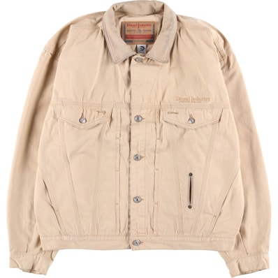 古着 ディーゼル DIESEL INDUSTRY トラッカータイプ コットンツイルジャケット イタリア製 メンズXL相当/eaa576170