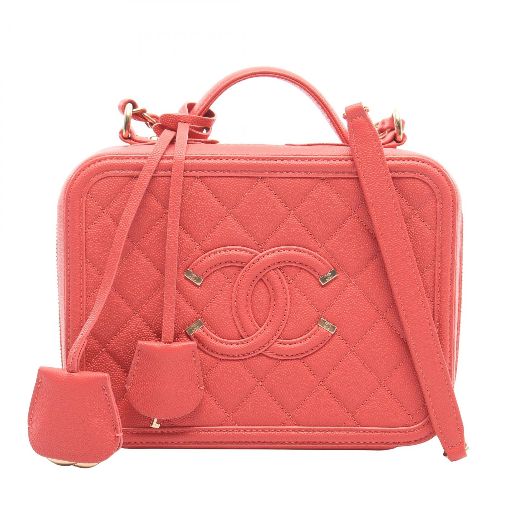 シャネル CHANEL CCフィリグリー マトラッセ 2WAY ショルダーバッグ バッグ キャビア レディース ピンク系 【中古】