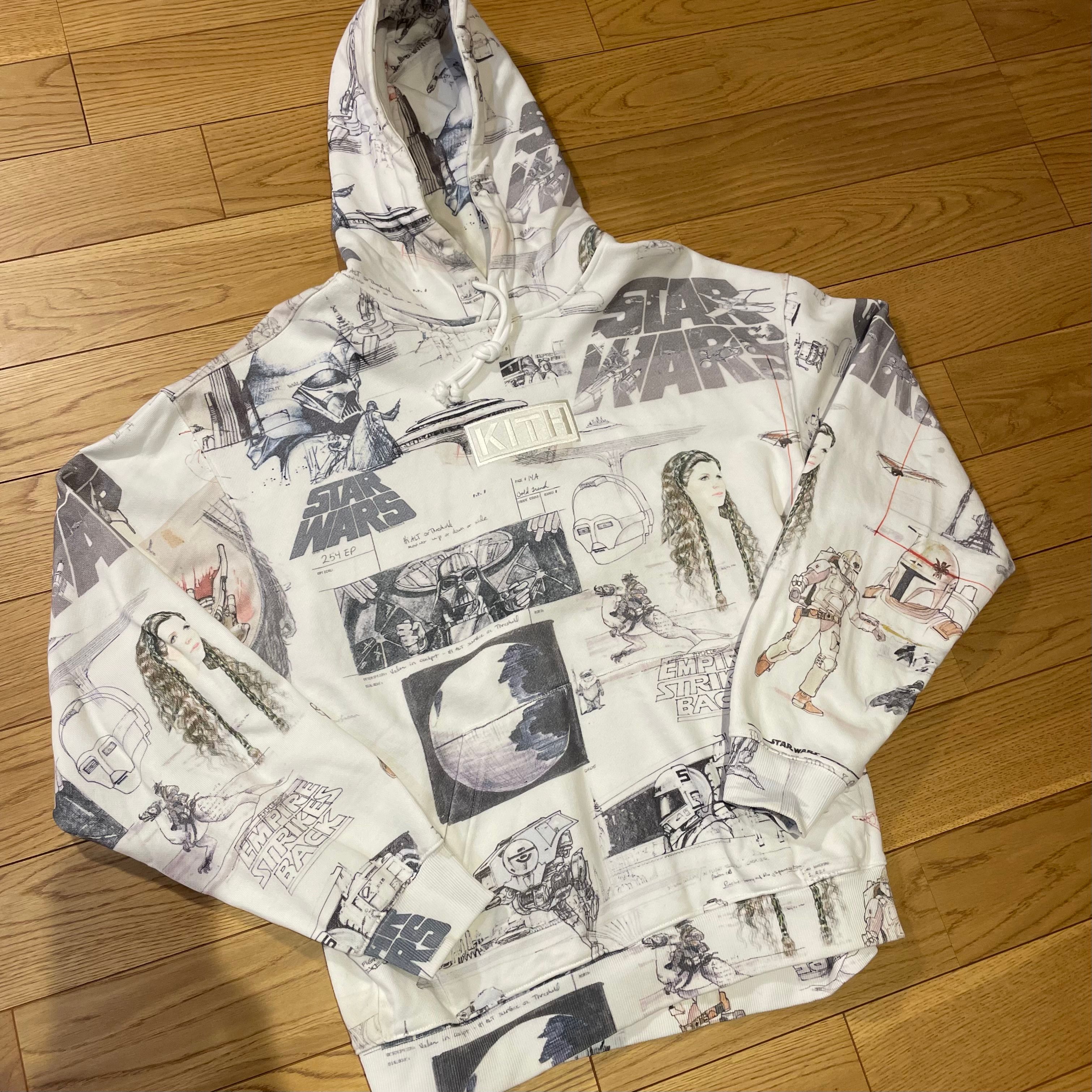 Kith Star Wars Sketches Hoodie "White"